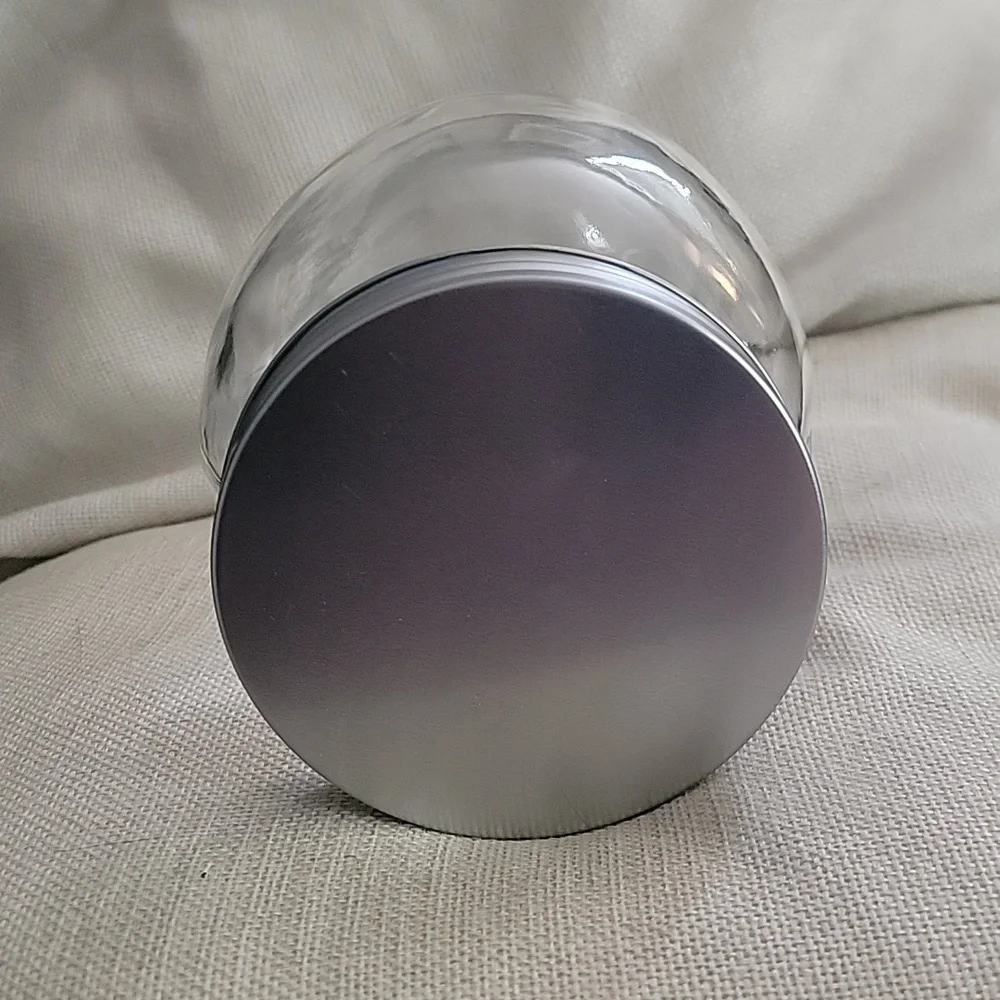 Clear glass skull container. Thick Glass